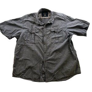 RedHead Mens Shirt Size 2XL Short Sleeve Button Up Plaid Casual Western Y2K